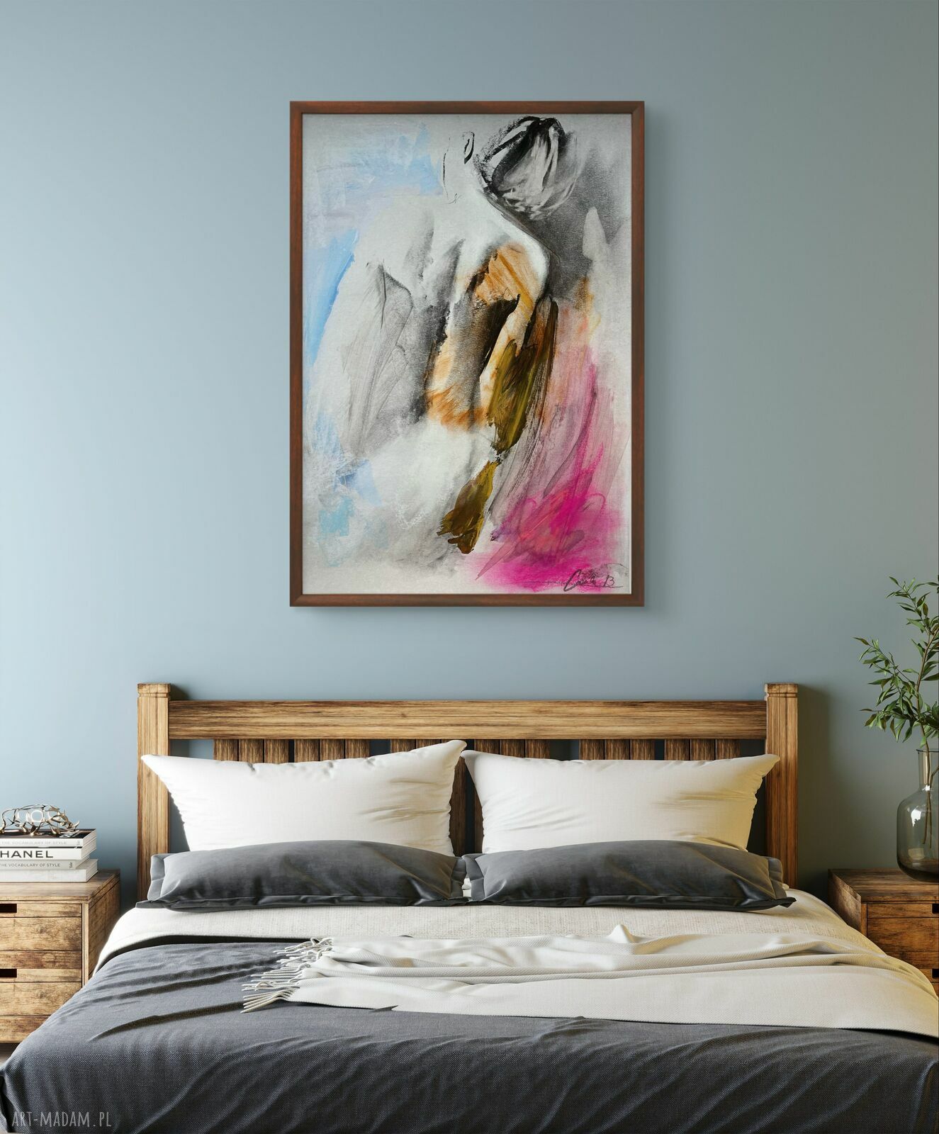 Burnt Orange 50x70 - kobieca inkografia do salonu