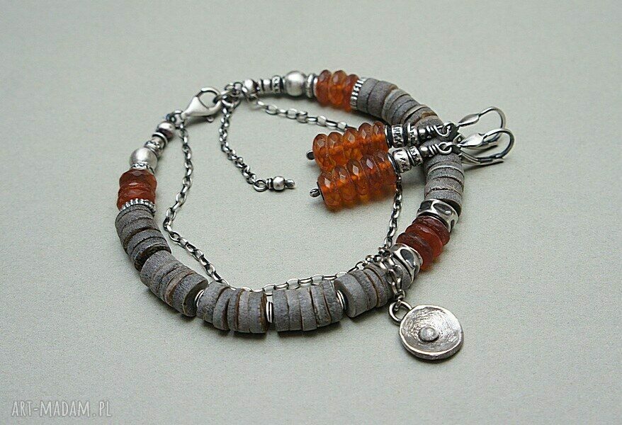 kolczyki: Bursztynowe gąsienice vol. 2 kolczyki ręcznie robione