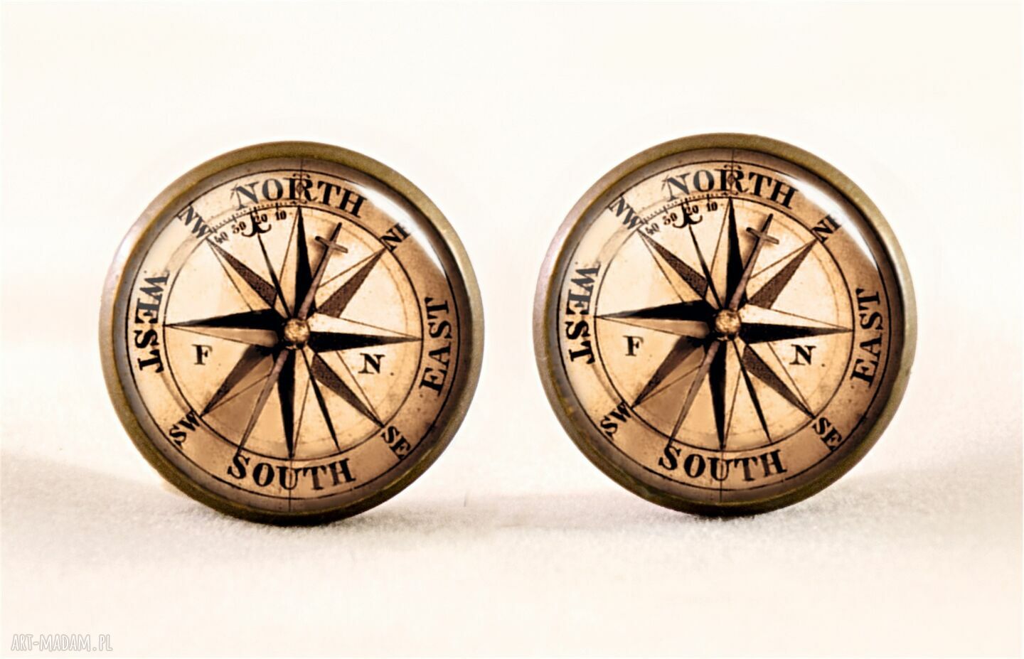 naszyjniki: Busola Medalion z łańcuszkiem Hand Made