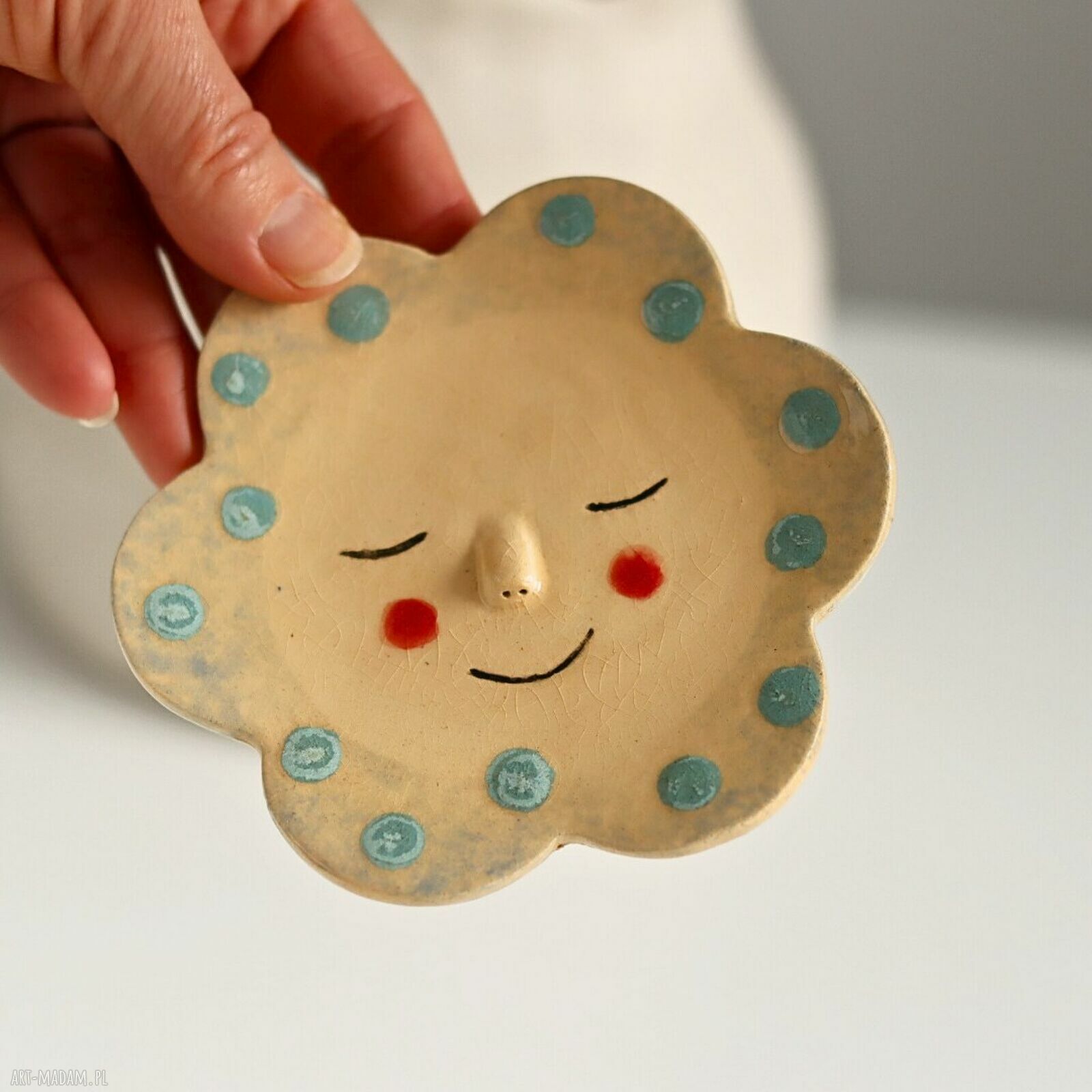 Buźka - ceramiczny talerzyk na biżuterię