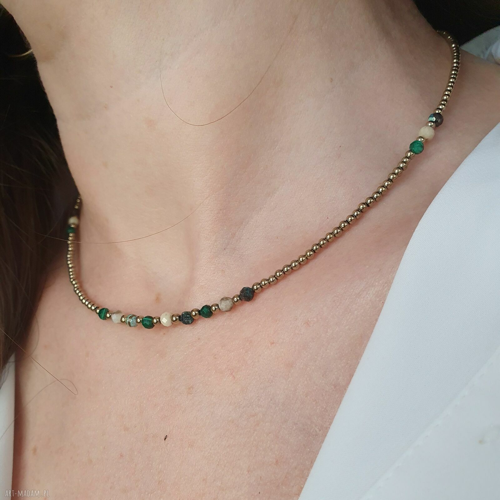 Naszyjnik BYK dla znaku zodiaku - choker z kamieni naturalnych