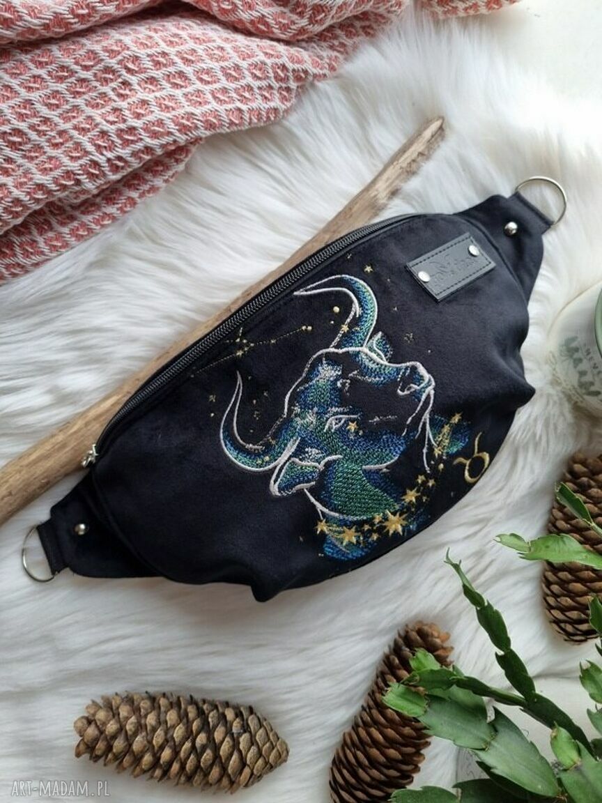 Nerka haftowana Byk - znak zodiaku (saszetka astrologiczna)