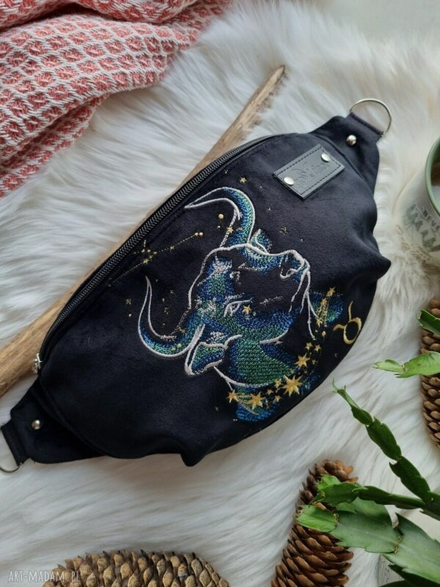 Nerka haftowana Byk - znak zodiaku (saszetka astrologiczna)