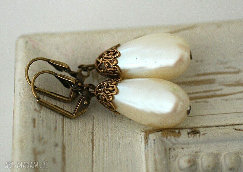 ♥ Cafe au Lait ♥ Kolczyki vintage