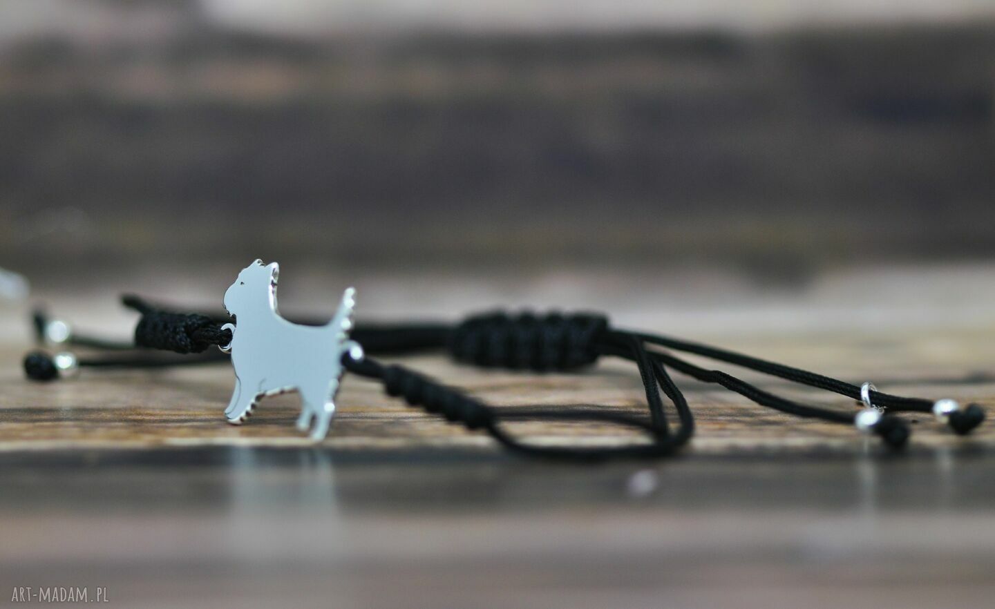 Cairn Terrier - bransoletka z psem, srebro 925