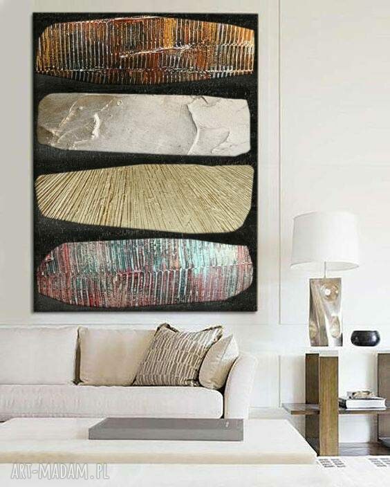 CALLANNO - duży obraz strukturalny art&texture 80x170 cm do salonu