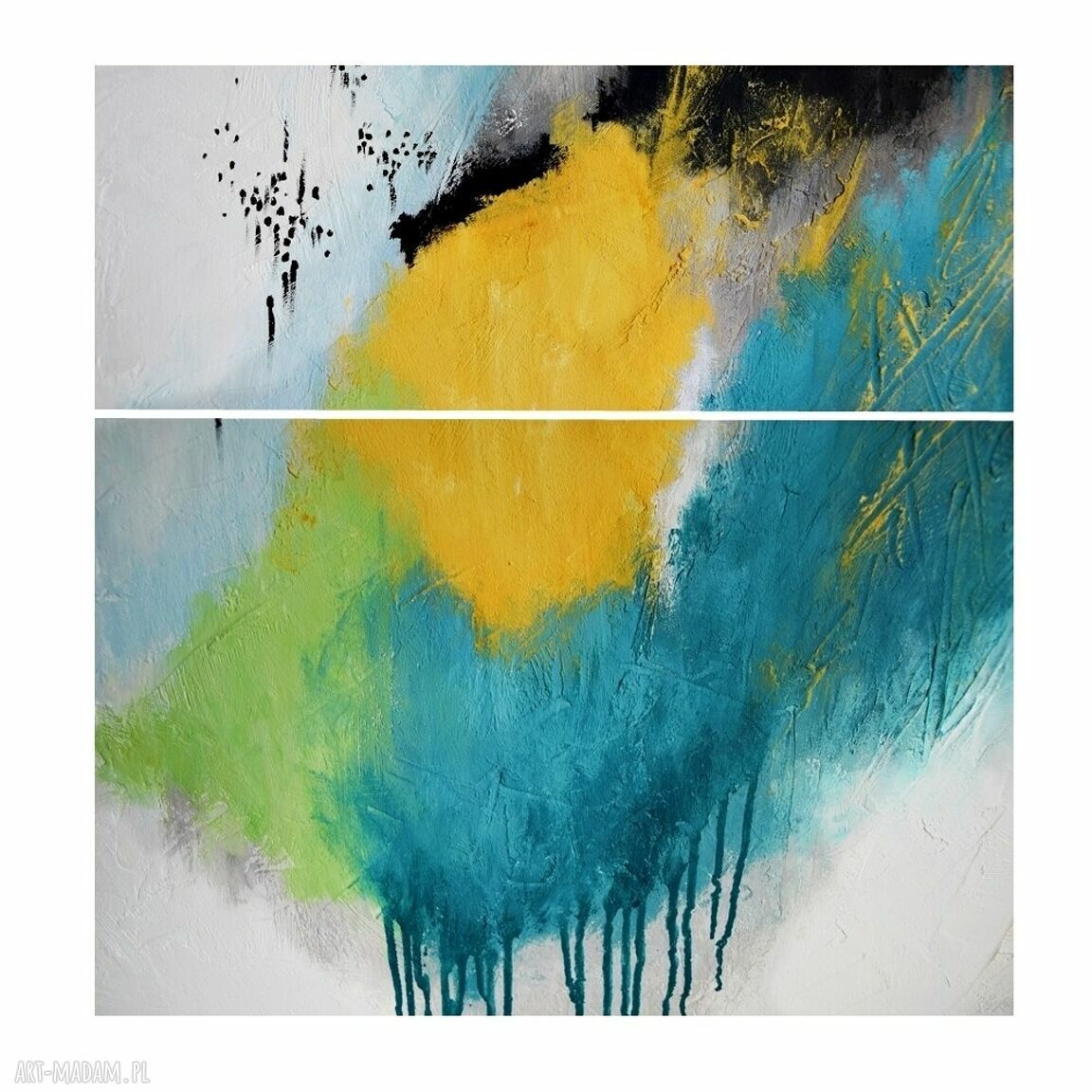 Candy III - abstrakcyjny obraz ręcznie malowany akrylem 70x100 cm