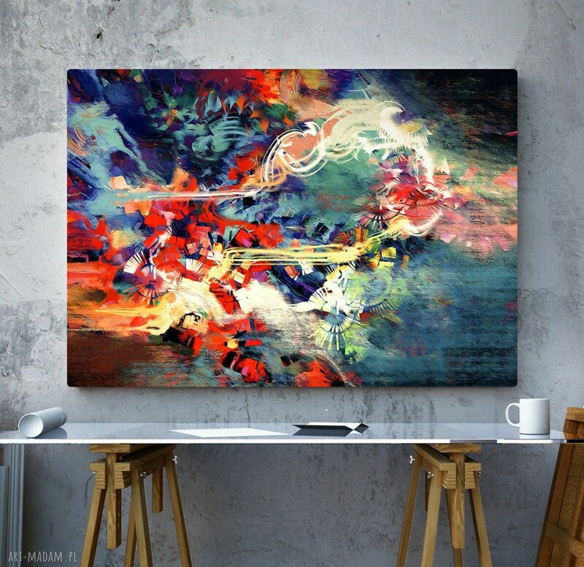 Canvas Obraz Płótno Abstrakcja 80x120 cm