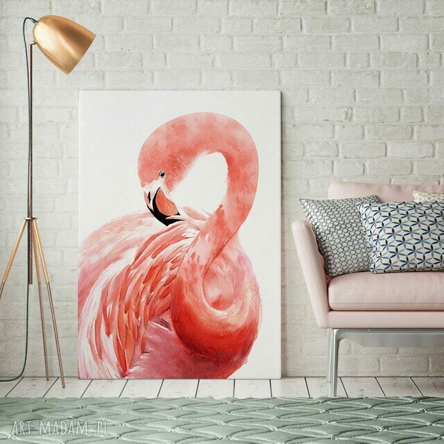 Canvas Obraz Flaming 2 50 x 70 cm do salonu - gotowy do zawieszenia