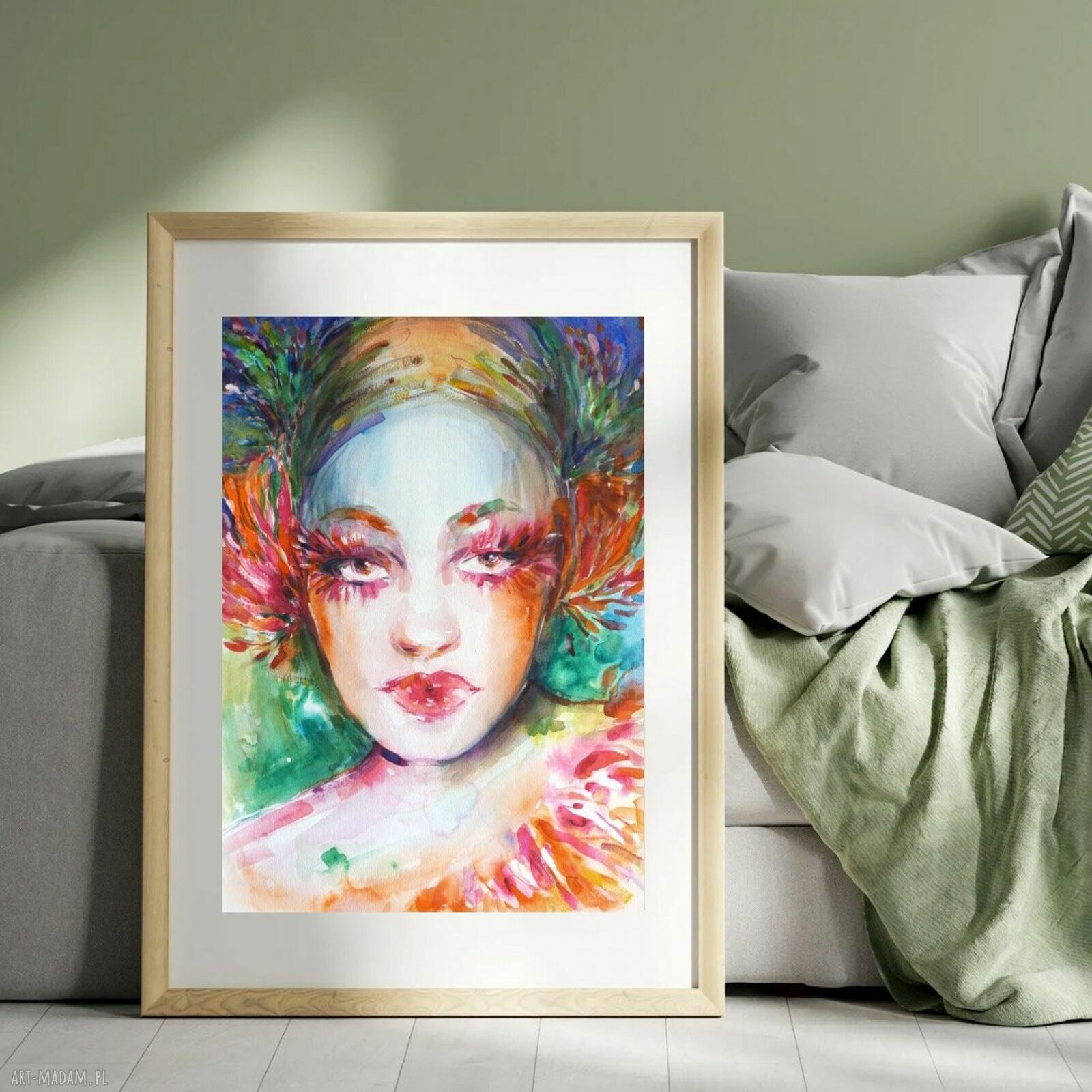 Carnival de Fleurs, akwarela na papierze 56x76 cm bez ramy