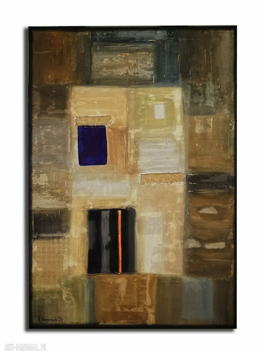 Casa española 2 - obraz abstrakcyjny 150 x 100 cm w technice mix media