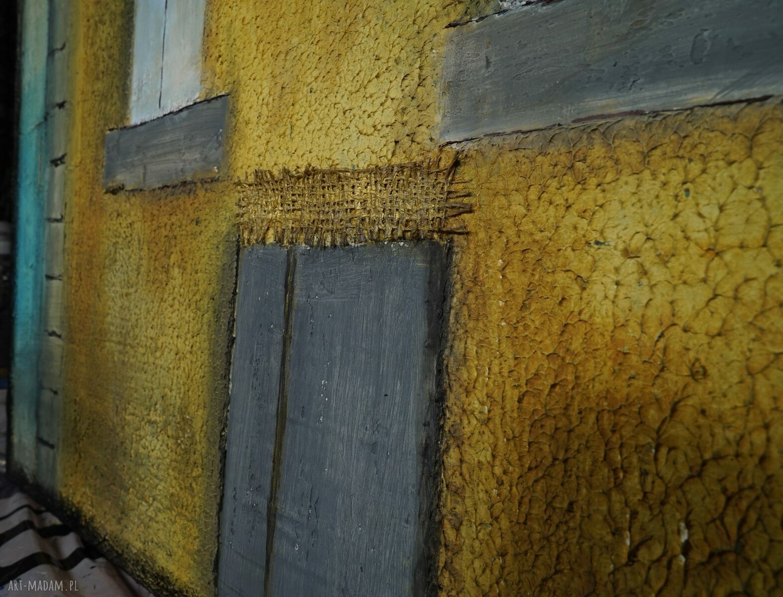 Obraz Casa española 8 100x90 cm z grubą strukturą - mixed media