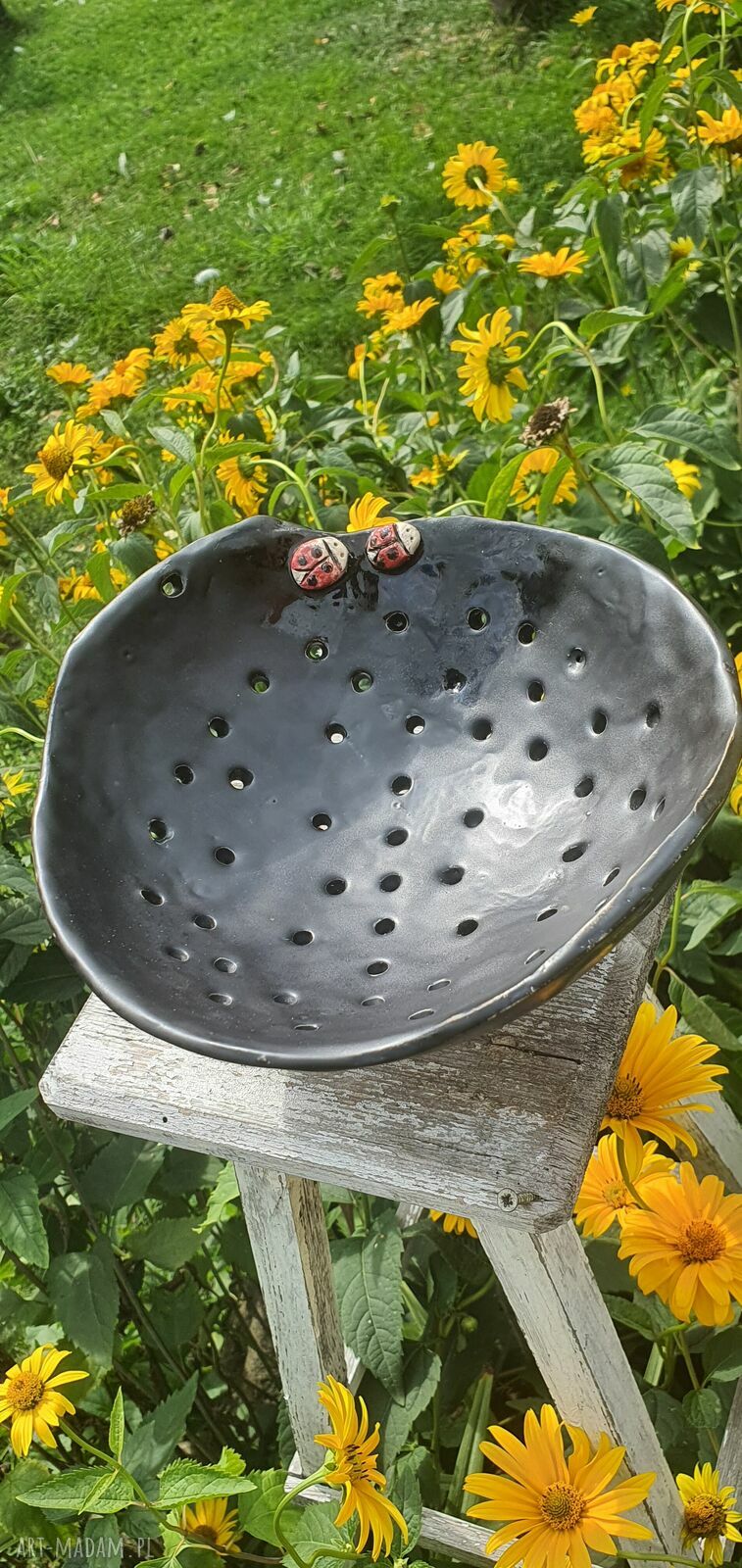 Cedzak ceramiczny na nóżkach