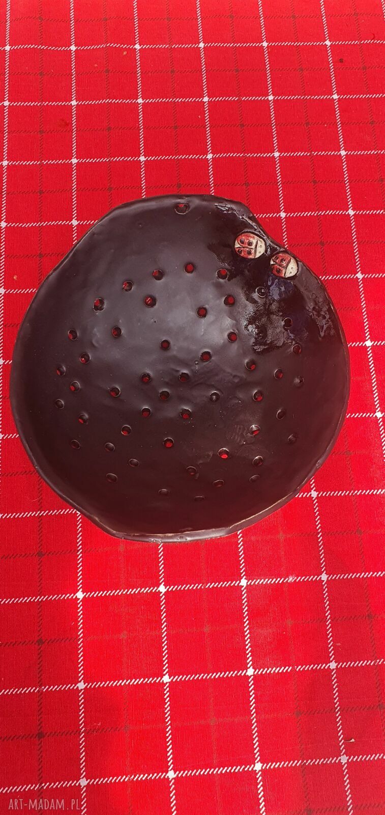 Cedzak ceramiczny na nóżkach