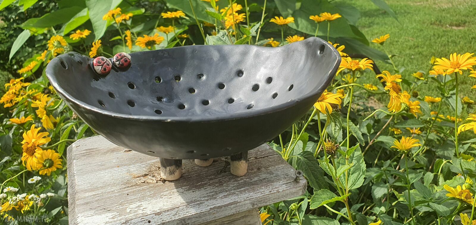 Cedzak ceramiczny na nóżkach