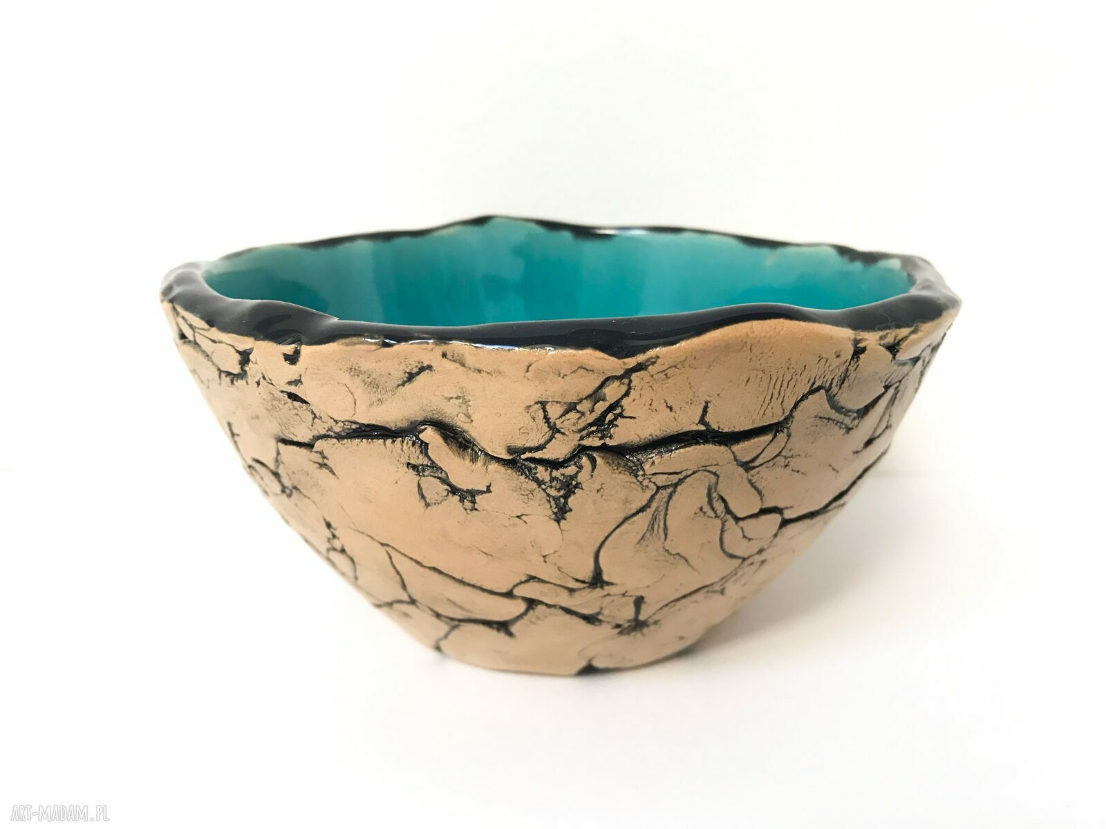 Ceramiczna artystyczna miseczka jak skała