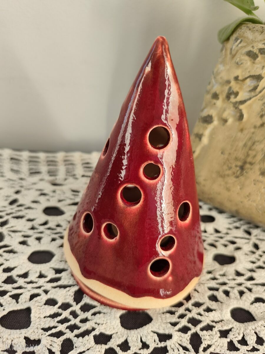 Choinka ceramiczna - lampion "Wolna Chwila" na spokojne, świąteczne wieczory