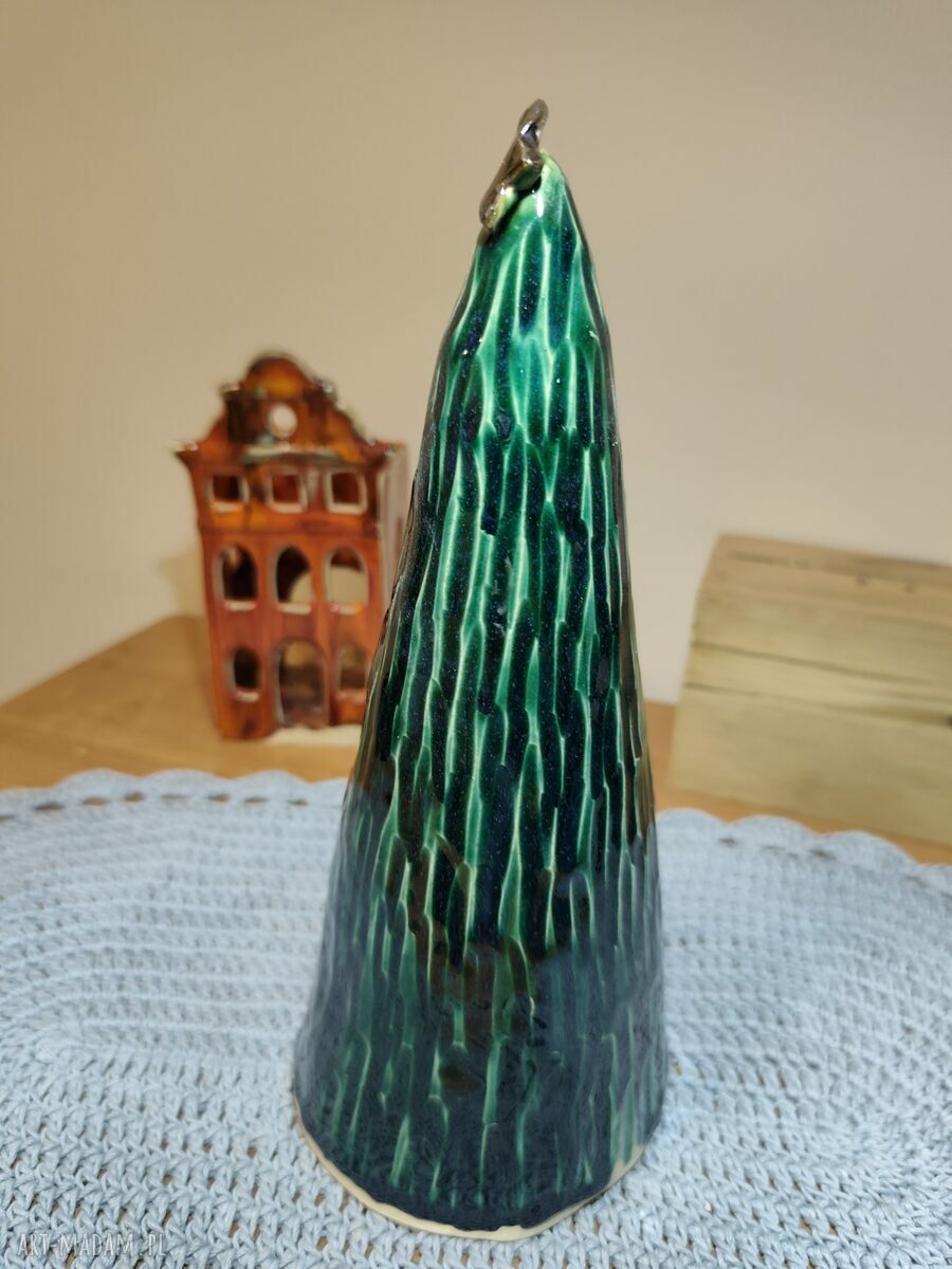 Choinka ceramiczna 25 cm - ręcznie robiona ozdoba świąteczna Wolna Chwila