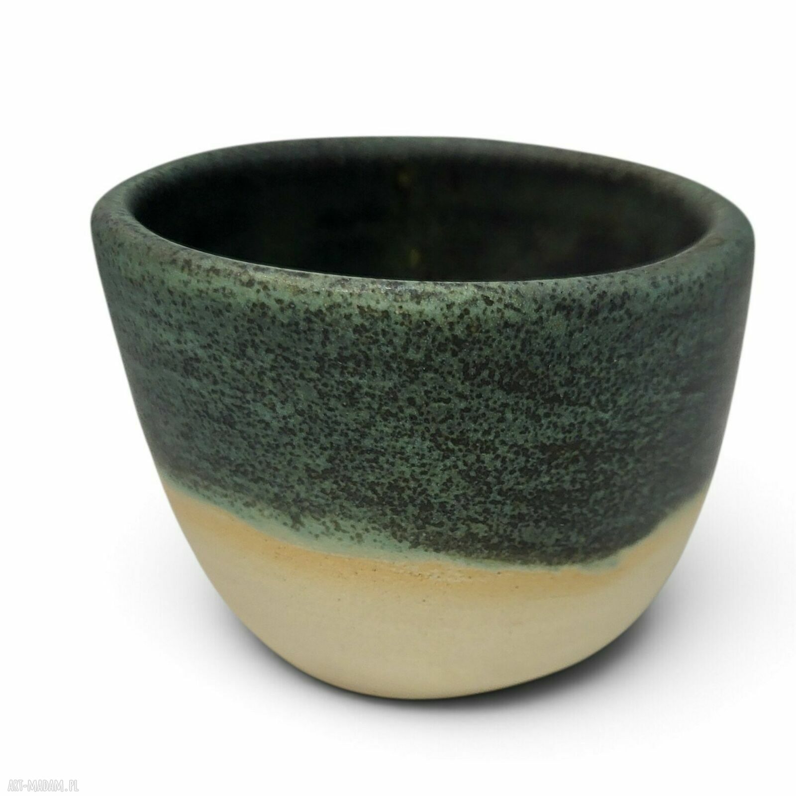 Ceramiczna czarka handmade w morskim turkusie