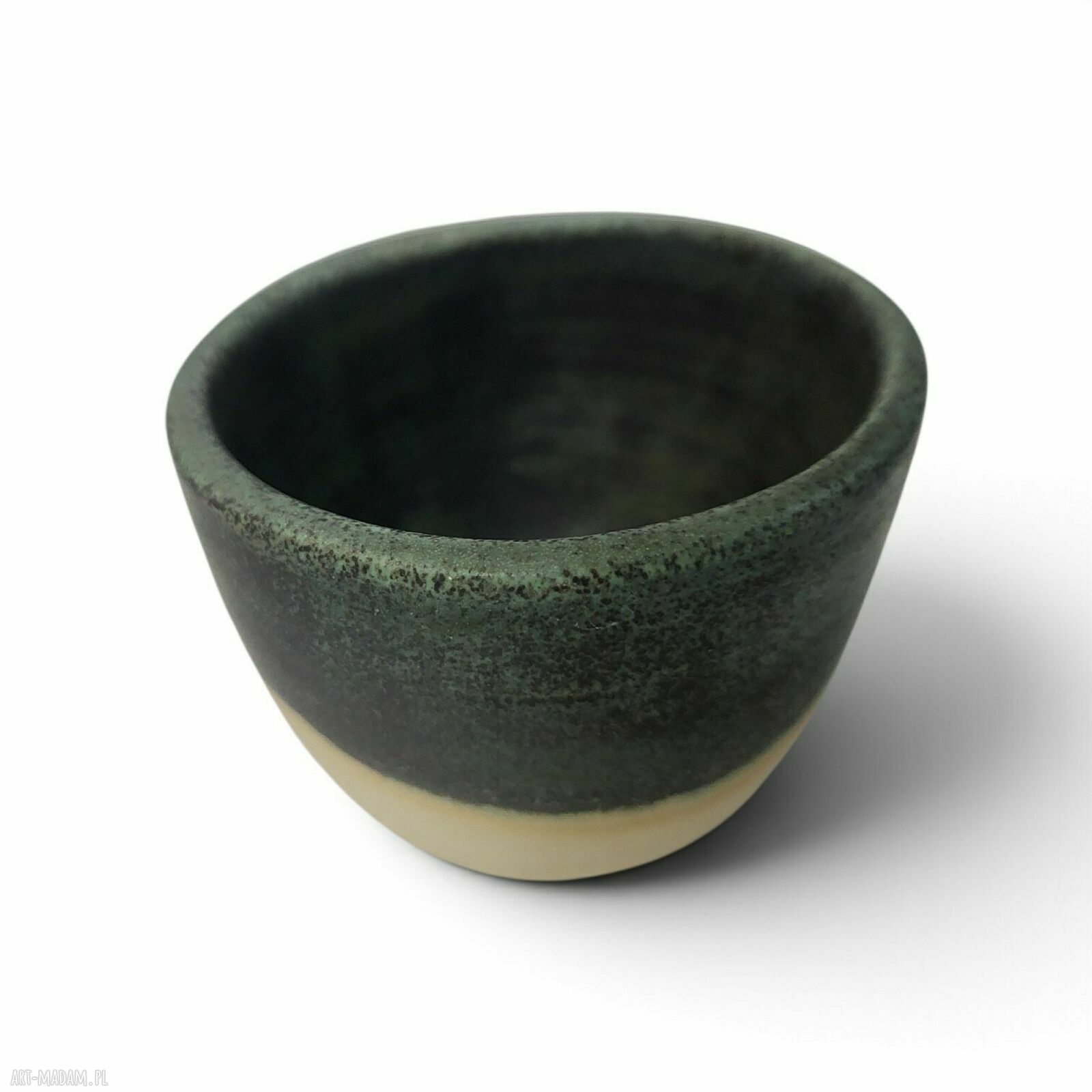 Ceramiczna czarka handmade w morskim turkusie