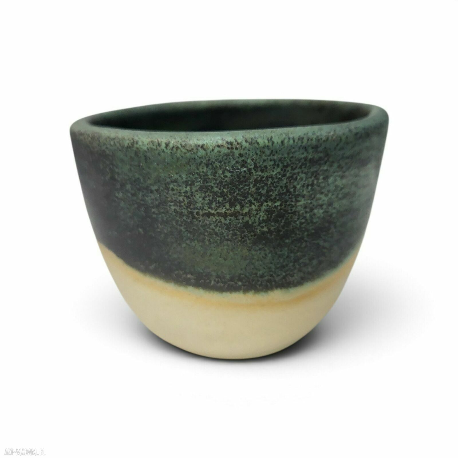 Ceramiczna czarka handmade w morskim turkusie