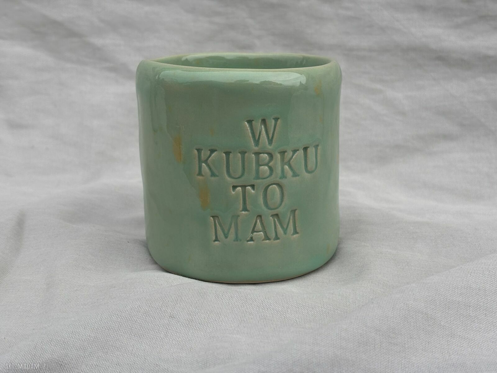 Czarka ceramiczna 300 ml z napisem „W kubku to mam :)”