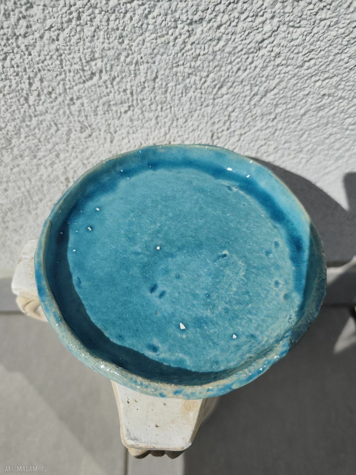 Donica ceramiczna Wolna Chwila - turkusowa osłonka na kwiaty