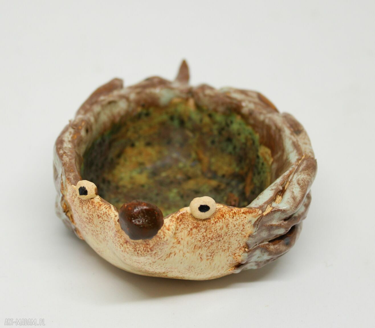 CERAMICZNA DONICZKA JEŻ HANDMADE ozdoba prezent