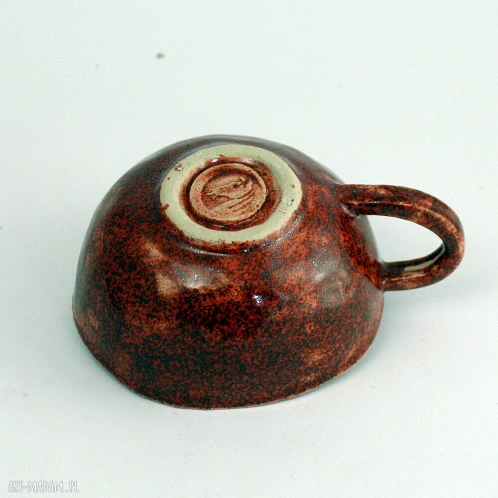 Ceramiczna duża filiżanka-kubek z figurką konia