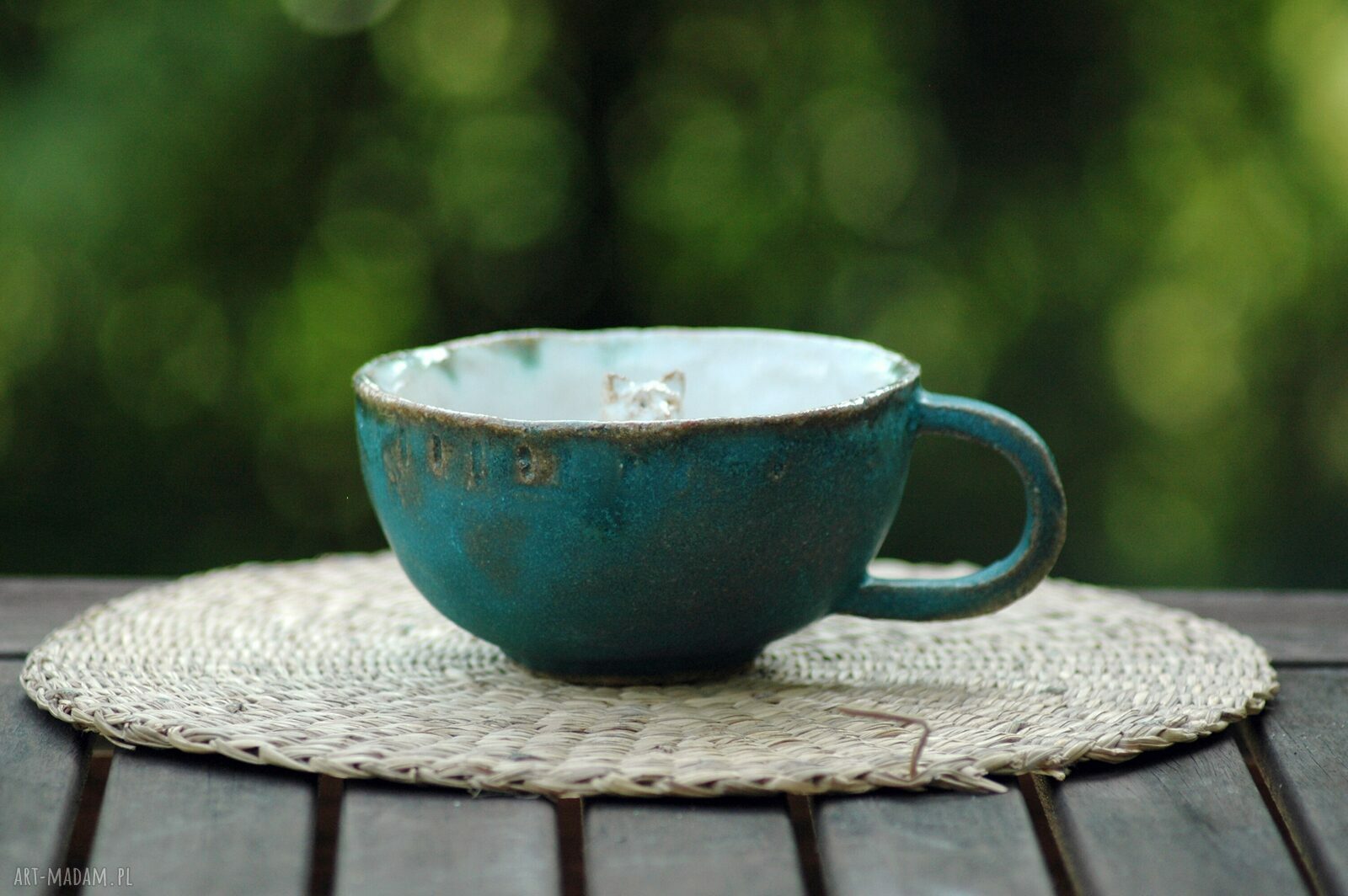 Ceramiczna duża filiżanka kubek z figurką kota