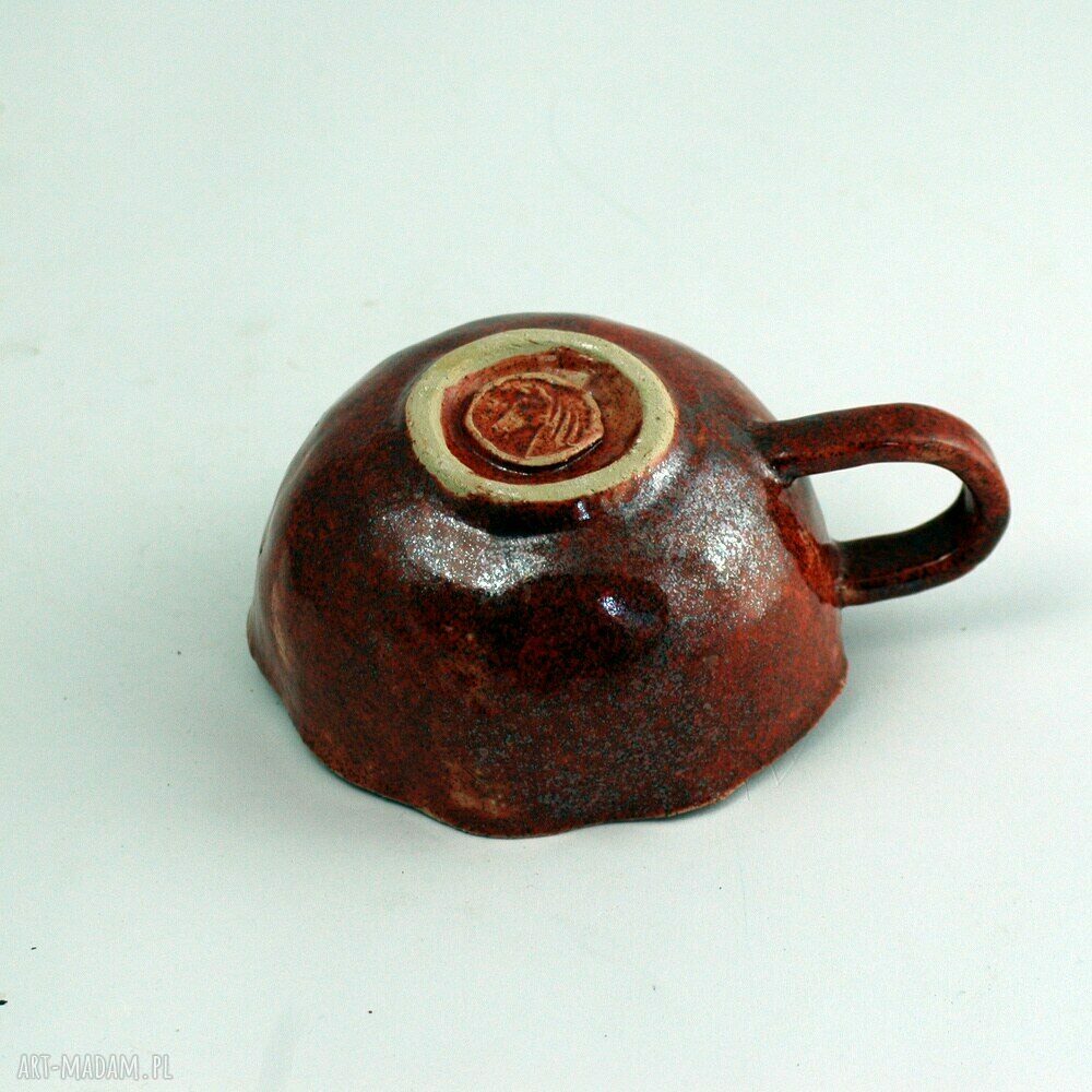 Duża ceramiczna filiżanka z figurką konia