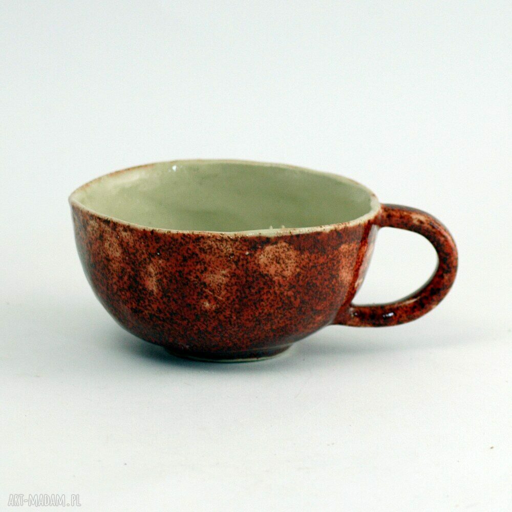 Ceramiczna duża filiżanka-kubek z figurką konia