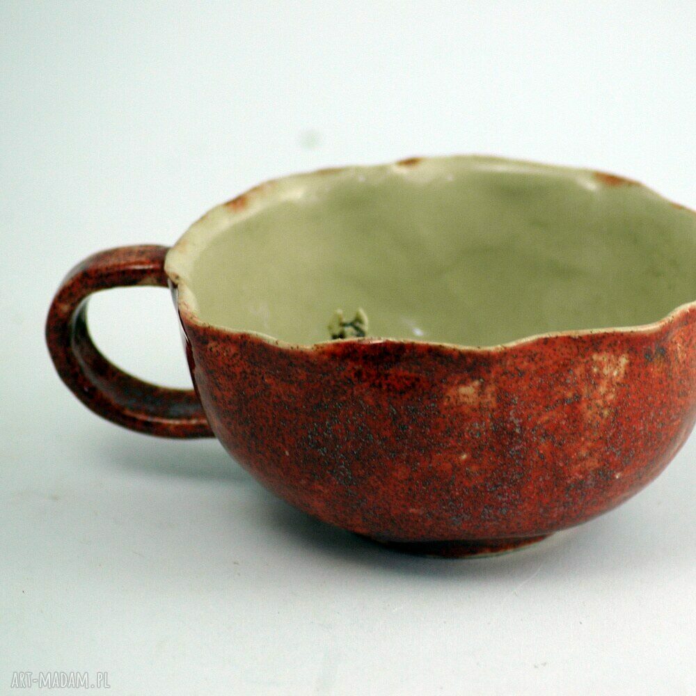 Ceramiczna duża filiżanka-kubek z figurką konia
