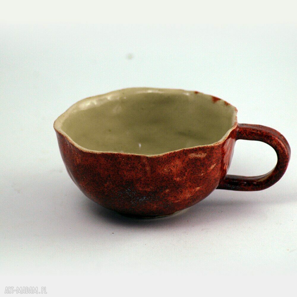 Duża ceramiczna filiżanka z figurką konia