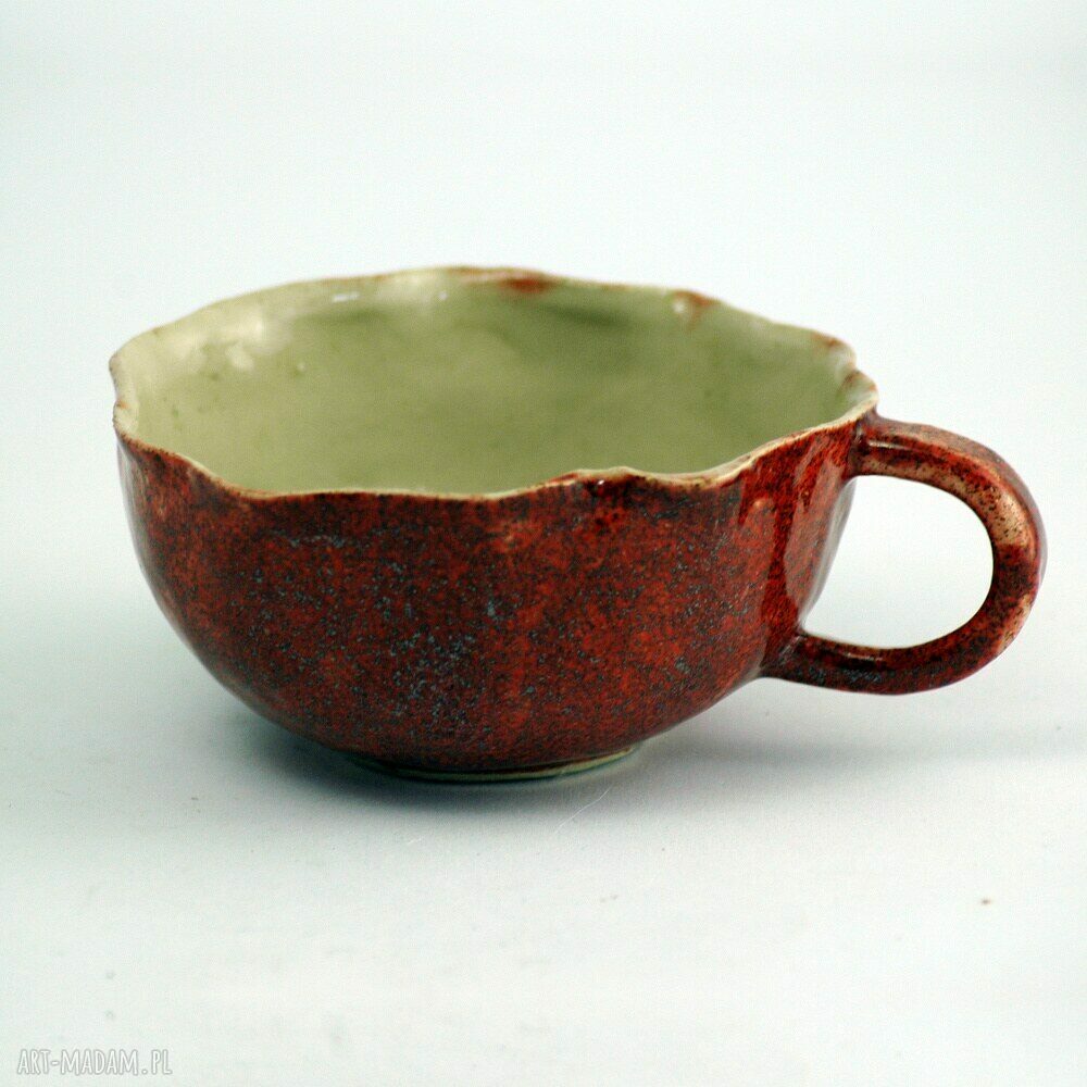 Ceramiczna duża filiżanka-kubek z figurką konia