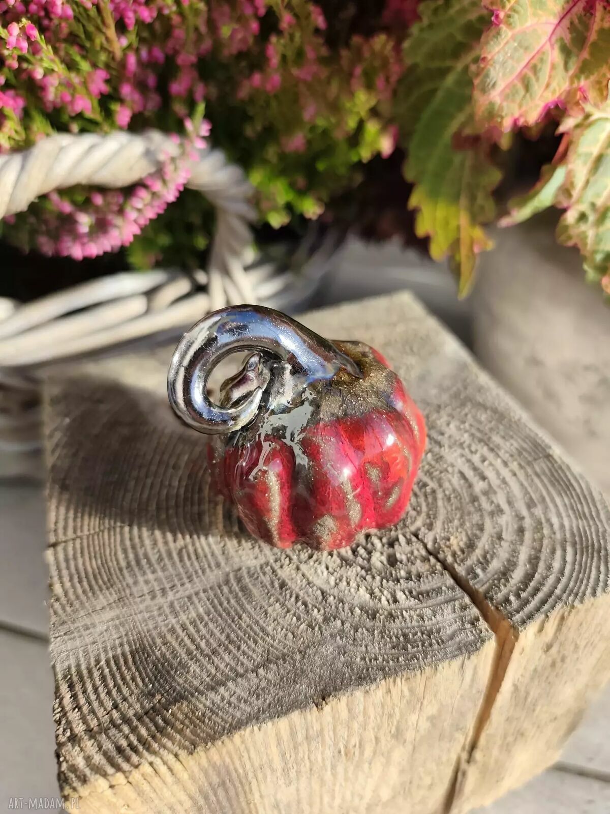Ceramiczna dynia handmade - jesienna ozdoba do domu