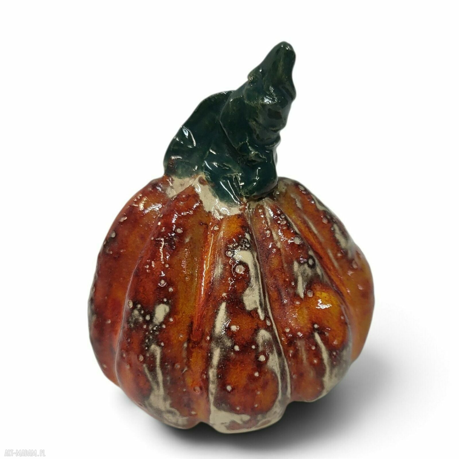 Ceramiczna dynia - ręcznie robiona dekoracja jesienna