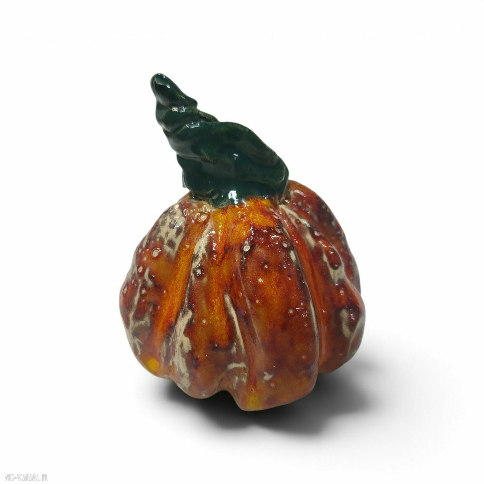 Ceramiczna dynia - ręcznie robiona dekoracja jesienna