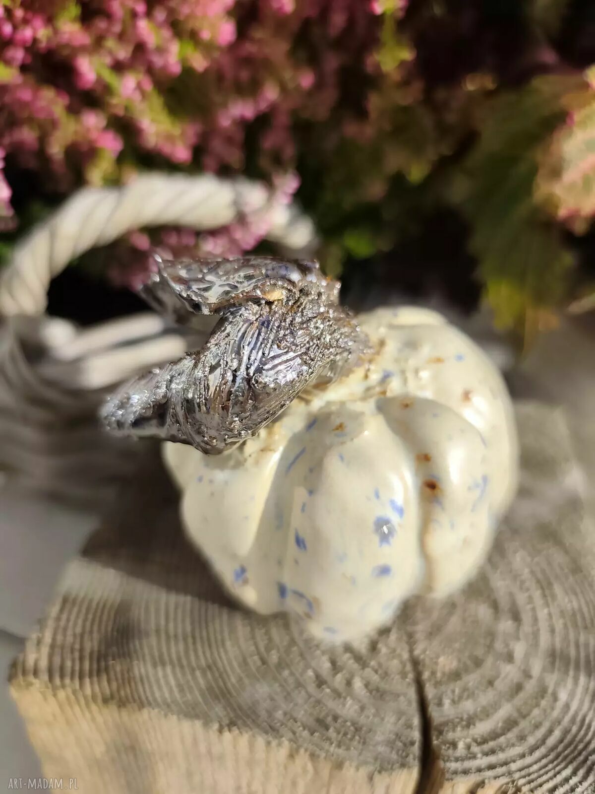 Ceramiczna dynia handmade - jesienna ozdoba