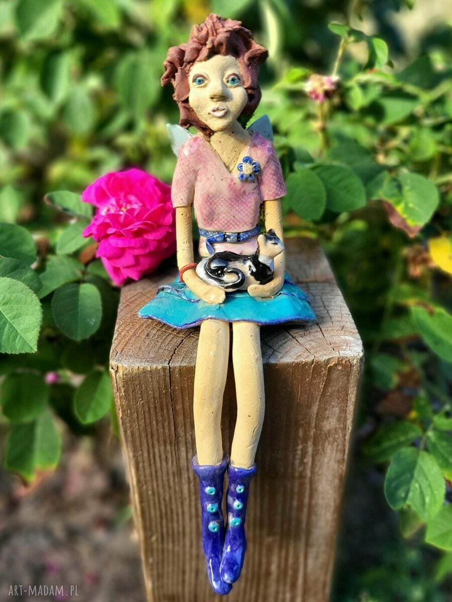 Ceramiczna elficzka z kotkiem