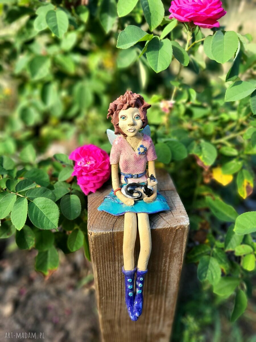 Ceramiczna elficzka z kotkiem