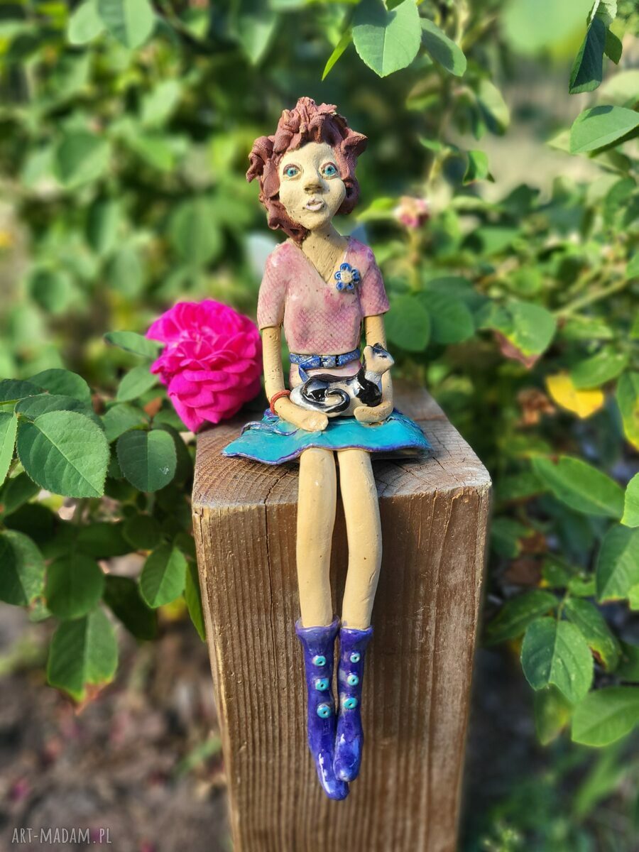 Ceramiczna elficzka z kotkiem