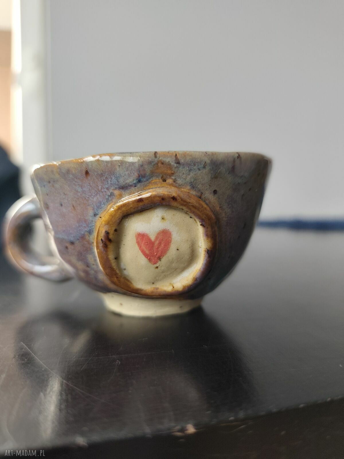 Filiżanka ceramiczna Wolna Chwila - rękodzieło 110 ml