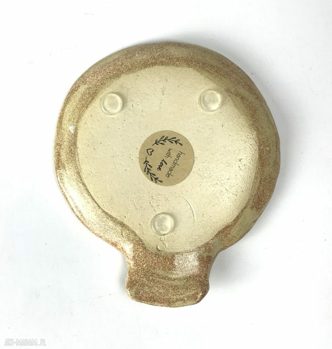 Ceramiczna podkładka pod łyżkę kobalt i pomarańcz - ozdoba kuchni z praktycznym zastosowaniem