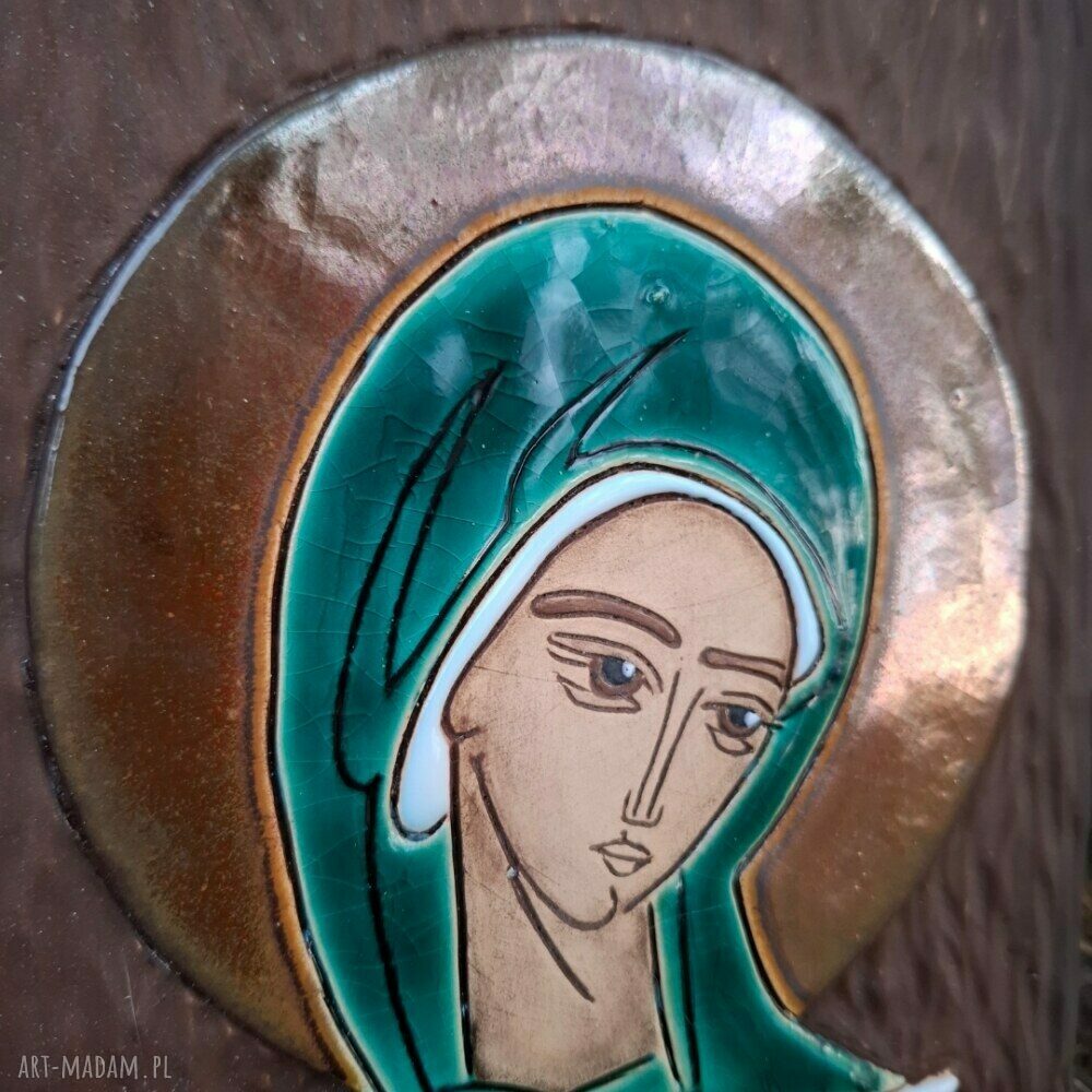 Ikona ceramiczna z wizerunkiem Maryi - Pneumatofora