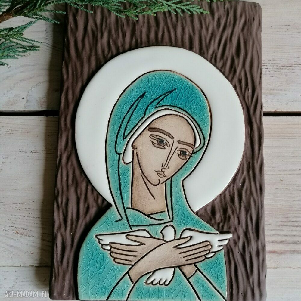Ikona ceramiczna z wizerunkiem Maryi - Pneumatofora