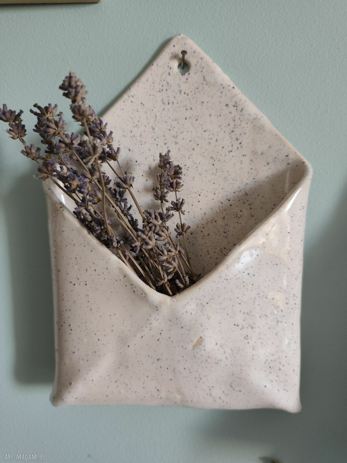 Ręcznie robiona ceramiczna koperta na drobiazgi 21x15 cm
