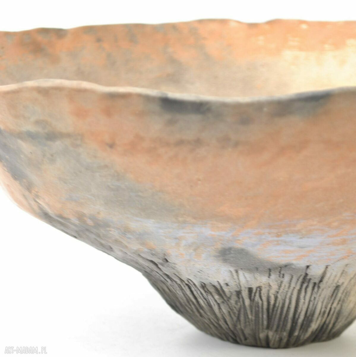 Ceramiczna misa odymiona - ręcznie lepiona ceramika użytkowa