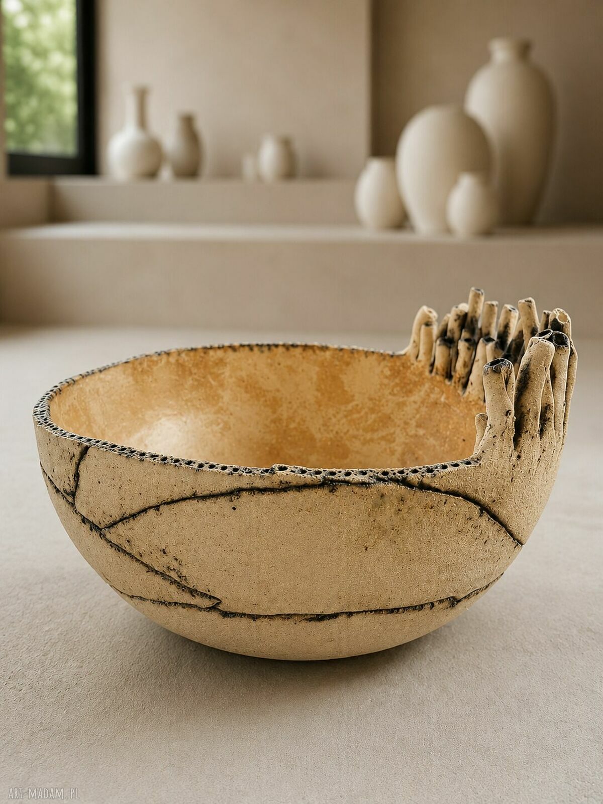 Misa ceramiczna Abyss Bloom - ręcznie lepiona dekoracja i naczynie