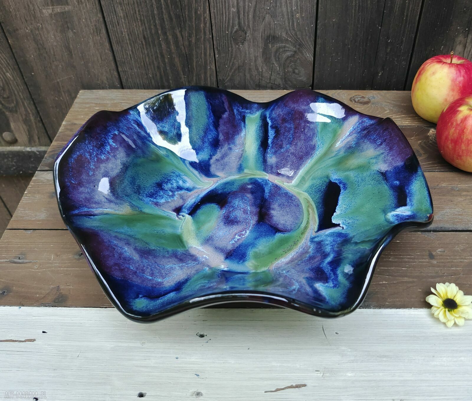 Ceramiczna misa Zorza Polarna c840